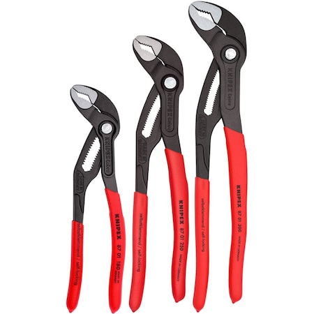 Knipex 3 Pc Cobra Water Pump Pliers Set 7, 10, & 12 002006US1